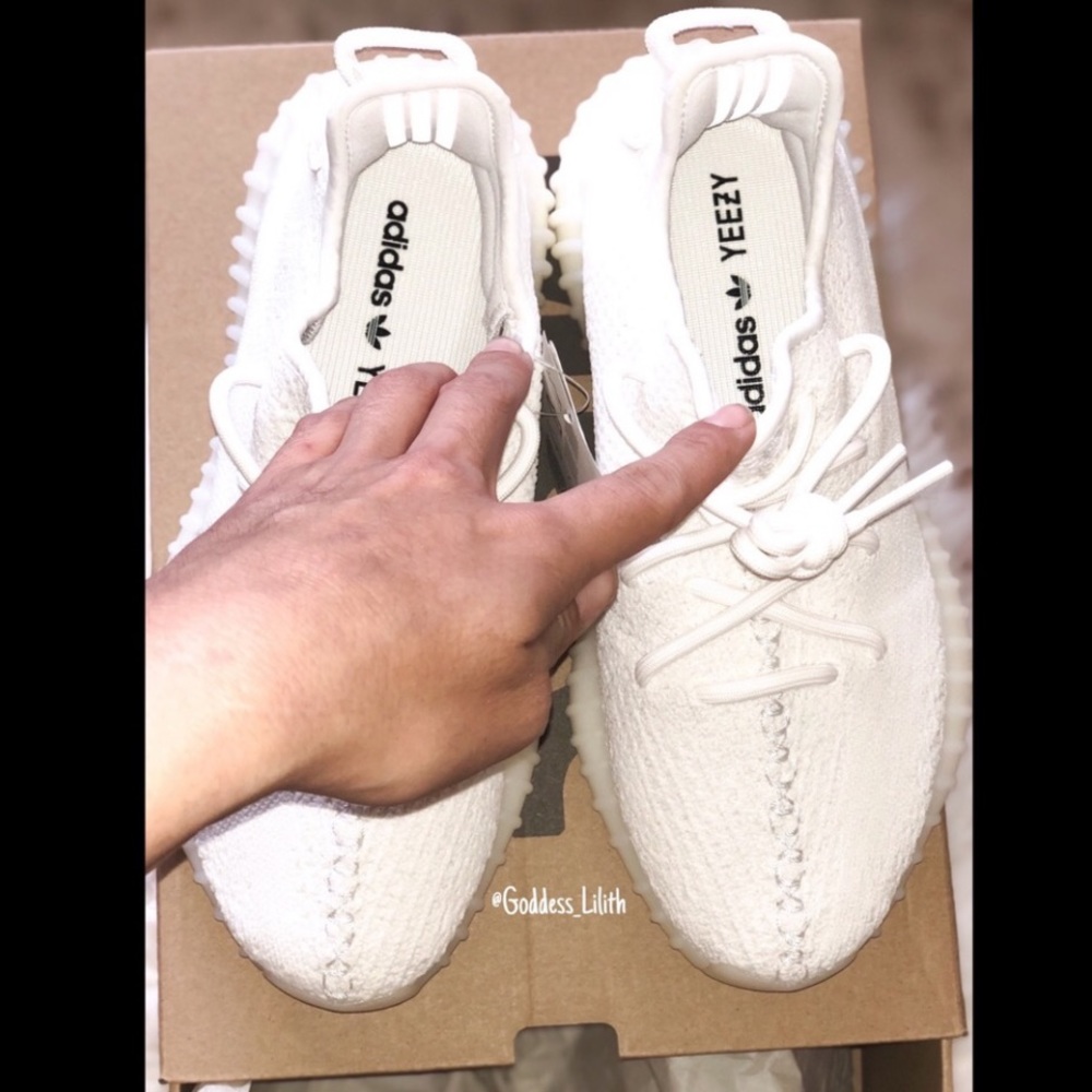 Yeezy 350 V2 Triple White Adidas Sneakers - Picture 4 of 14
